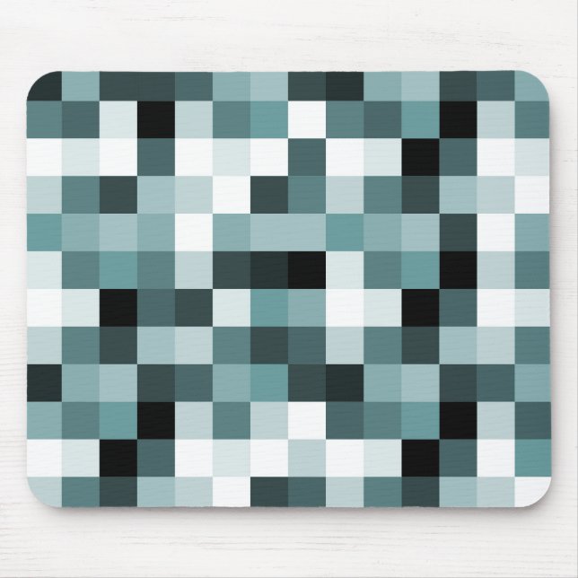 Pixels 060614 (01) - Blue Green Toned Mouse Mat (Front)