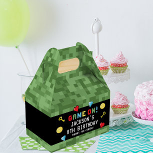 Pixels Arcade Game Level Up Kids Birthday Favour Box