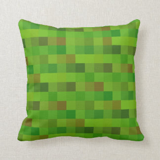 Pixels green cushion