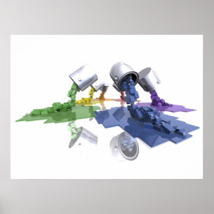 Pixels paint - poster