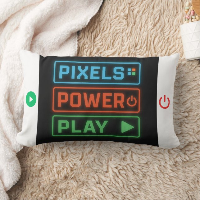 Pixels Power Play Gamer Pillow – Retro Pixel Art F (Blanket)