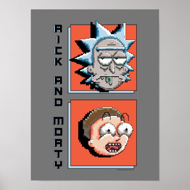 Pixelverse Rick and Morty Panel Graphic Poster (Front)