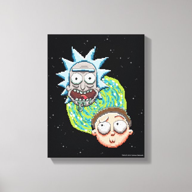 Pixelverse Rick and Morty Portal Graphic Canvas Print (Front)