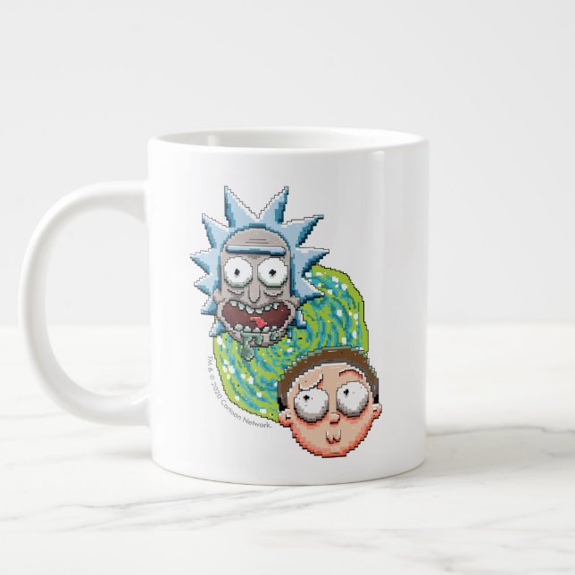 Pixelverse Rick and Morty Portal Graphic Large Coffee Mug (Left)