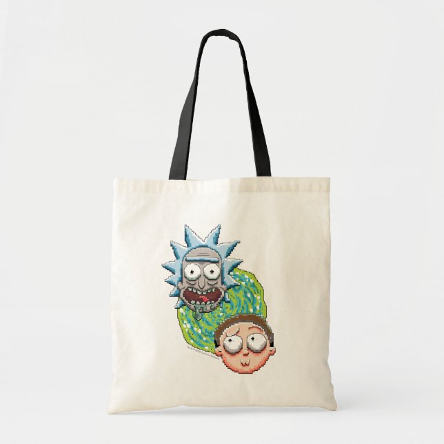 Pixelverse Rick and Morty Portal Graphic Tote Bag (Front)