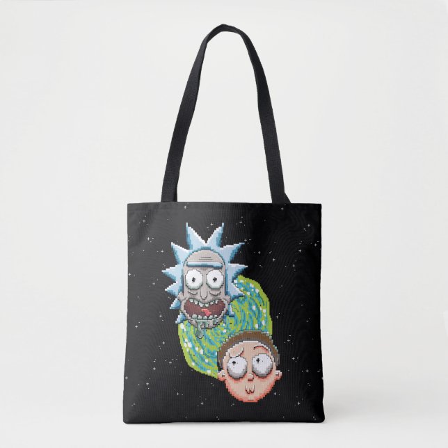 Pixelverse Rick and Morty Portal Graphic Tote Bag (Front)