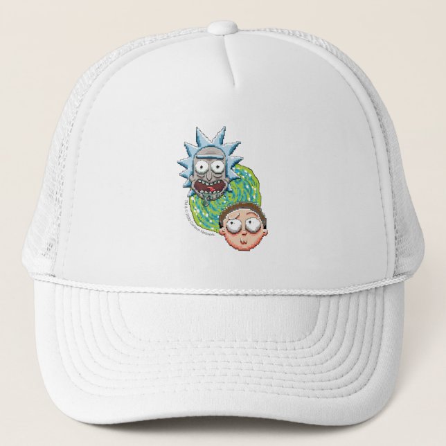 Pixelverse Rick and Morty Portal Graphic Trucker Hat (Front)