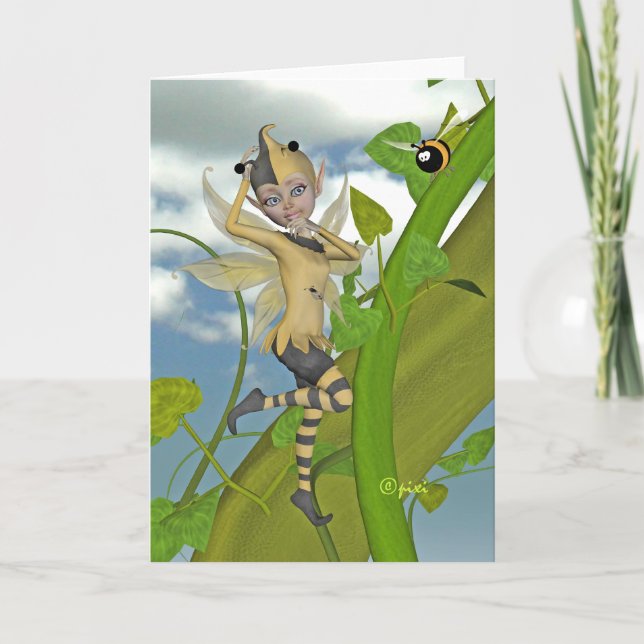 Pixi Bug Greeting Card (Front)
