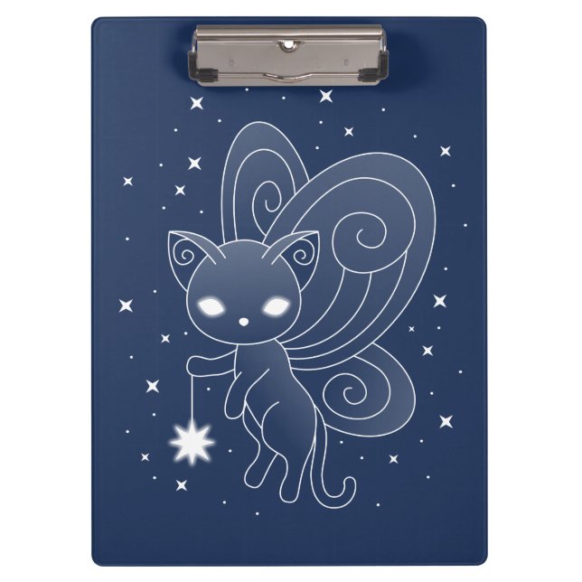 Pixie Cat - Fairy Wings Kitty Clipboard (Front)