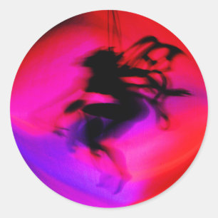 Pixie Dancing in Pink Classic Round Sticker