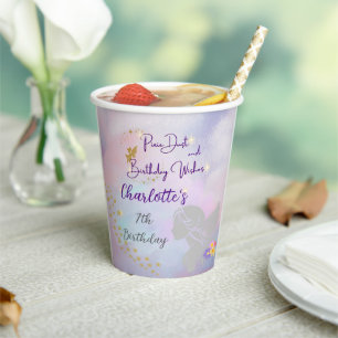 "Pixie Dust and Birthday Wishes" Fairy Party Paper Cups