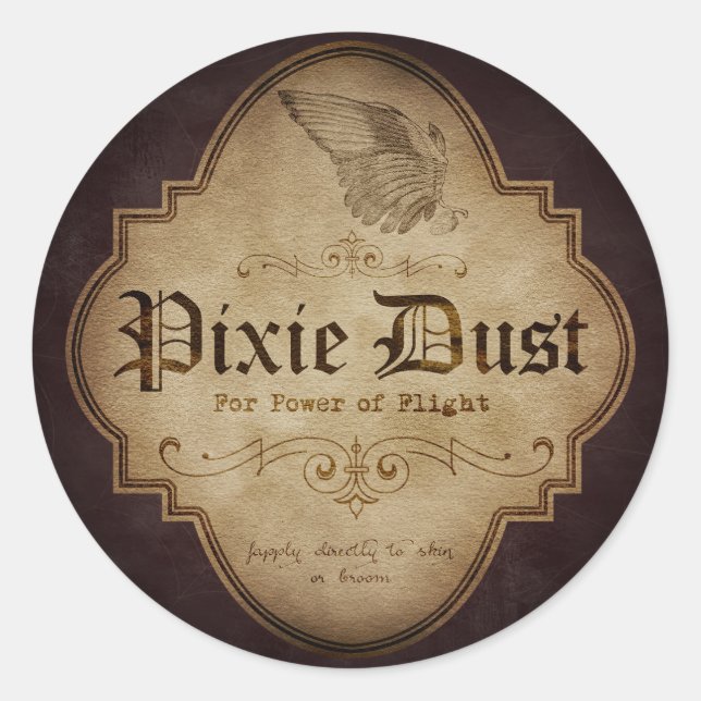 Pixie Dust Apothecary Classic Round Sticker (Front)