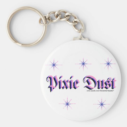 Pixie Dust Basic Round Button Key Ring