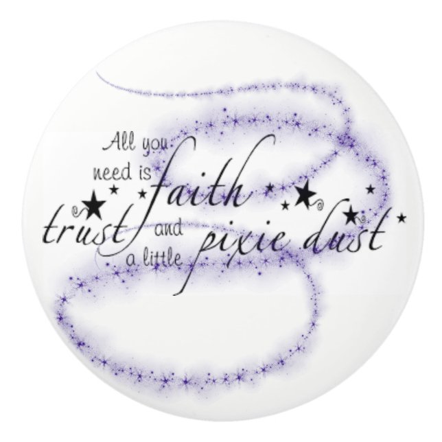 Pixie Dust Fairy Bedroom Ceramic Knob (Front)