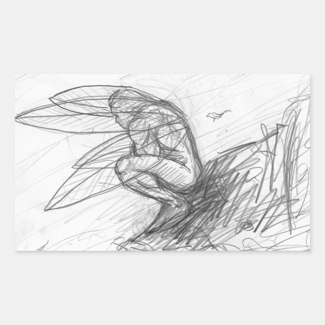 Pixie Dust in the Wind Rectangular Sticker (Front)