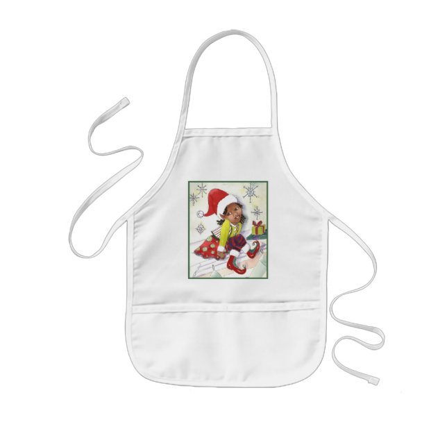 Pixie Elf Girl Christmas apron (Front)