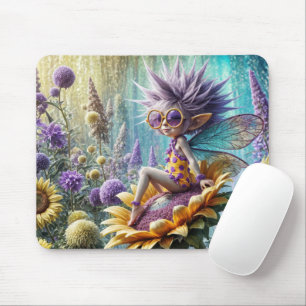 Pixie Fairy On a Sunflower Mouse Mat