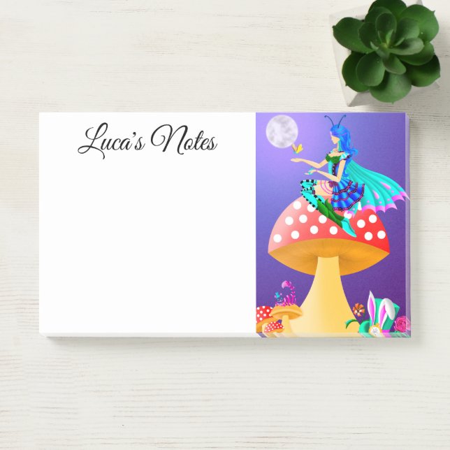 Pixie Fairy on Mushroom  Wonderland  Post-it Notes (Office)