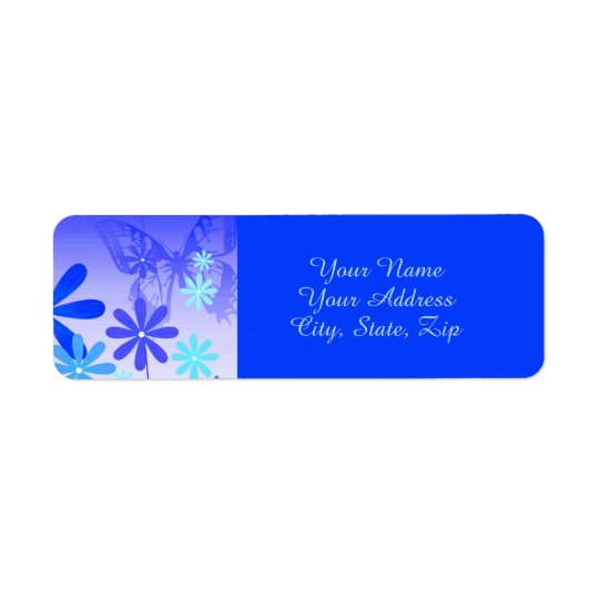 Pixie Flower Butterflies 3 Return Address Label