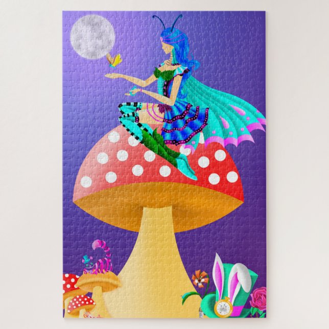 Pixie on Mushroom Jigsaw Puzzle (Vertical)