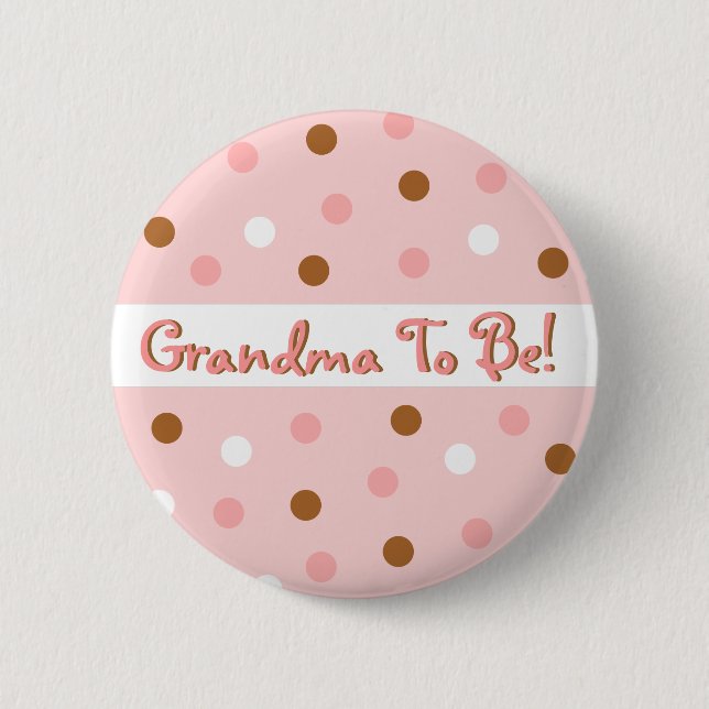 Pixie Polka Dot Grandma To Be Pin (Front)