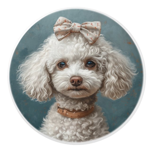 Pixie Poodle Ceramic Pull (Front)