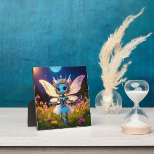 Pixie Robot Ballerina Dancing in the Wildflowers Plaque