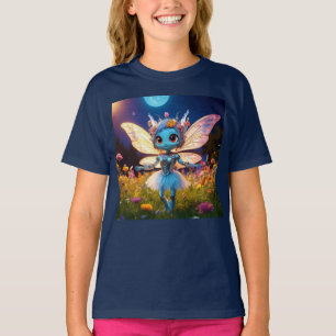Pixie Robot Ballerina Dancing in the Wildflowers T-Shirt