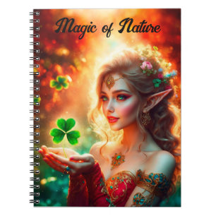 Pixie St Patrick's Day girl colorful summer art Notebook