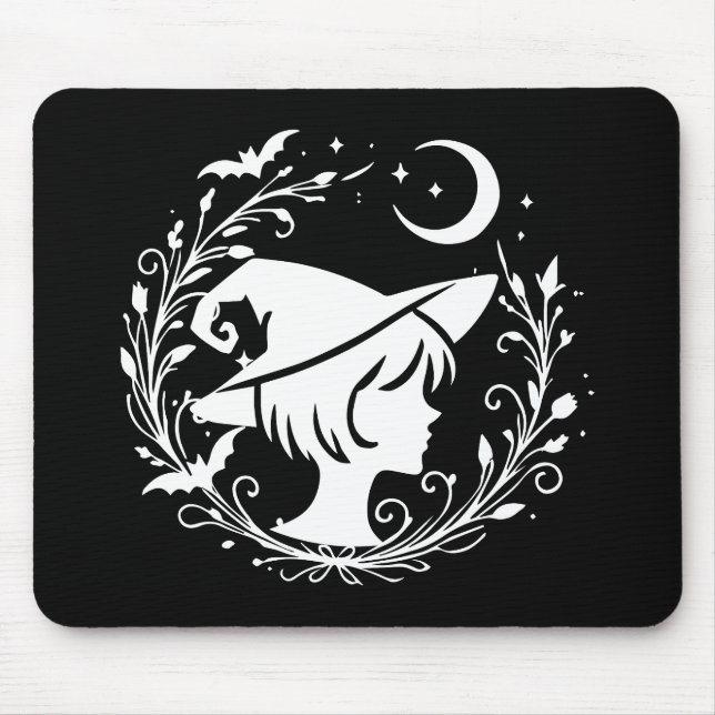Pixie Witch Wiccan Magic Witches Halloween Mouse Mat (Front)