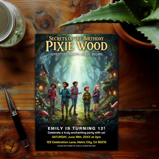 Pixie Wood Magical Birthday Party Invitation (Creator Uploaded)