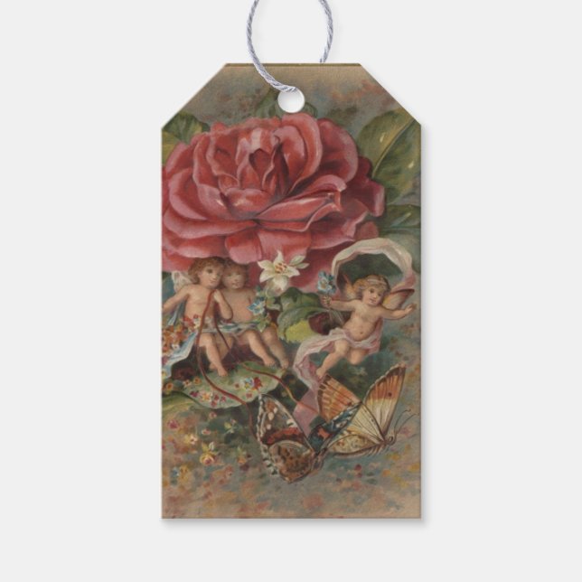 Pixies, Angels, Butterflies & Flowers Gift Tag (Front)