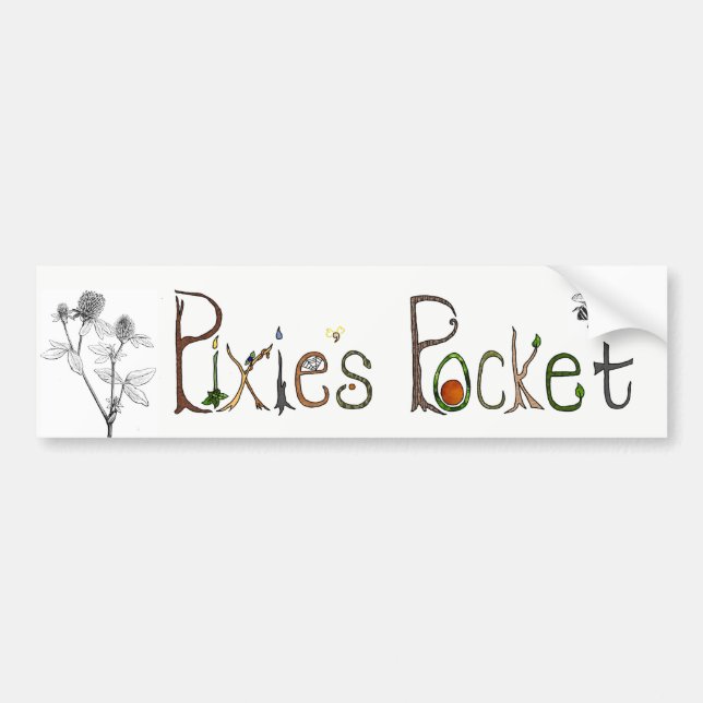 Pixie's Pocket Logo Bumper Sticker (Front)