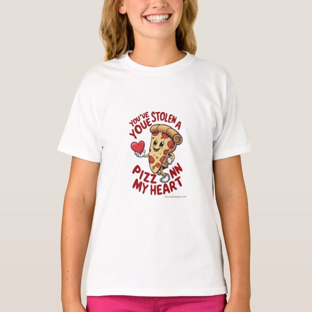 Pizz nn my heart T-shirt  (Front)