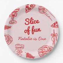 Pizza 1st Hand Drawn Slice Of Fun Birthday Party