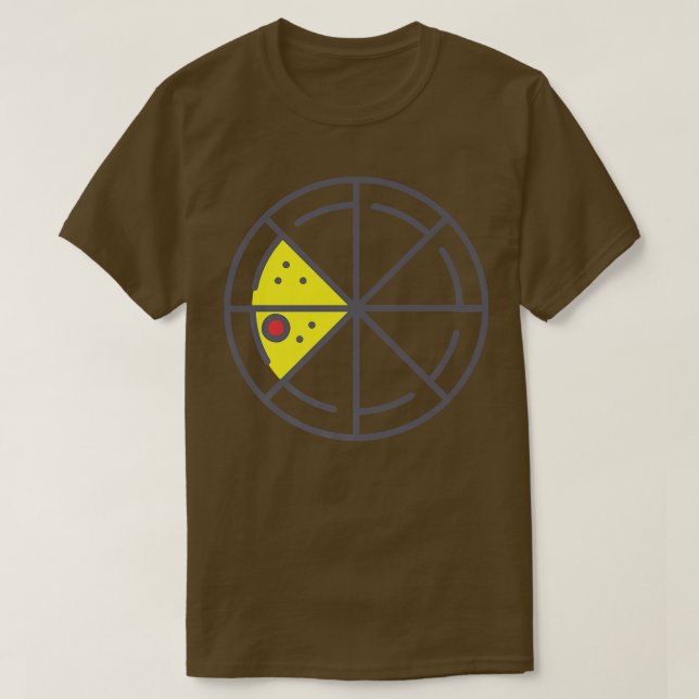 Pizza 2 Slices Cheese Pepperoni Funny Geometric Fo T-Shirt (Design Front)
