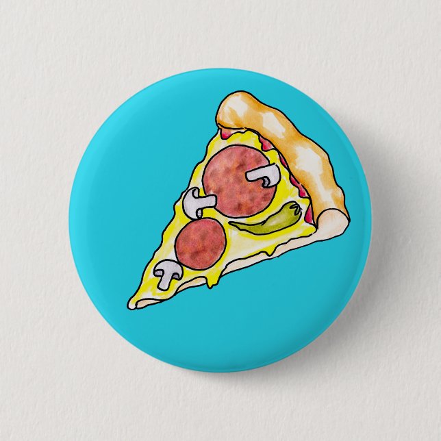 Pizza 6 Cm Round Badge (Front)