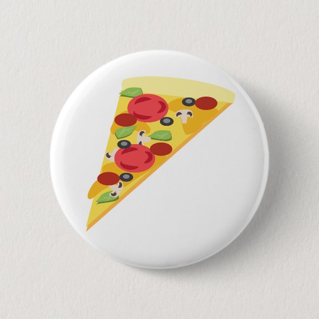 Pizza 6 Cm Round Badge (Front)