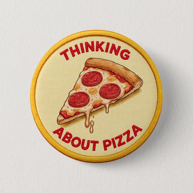 Pizza 6 Cm Round Badge (Front)