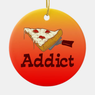 Pizza Addict Ceramic Tree Decoration