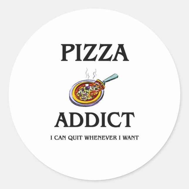Pizza Addict Classic Round Sticker (Front)
