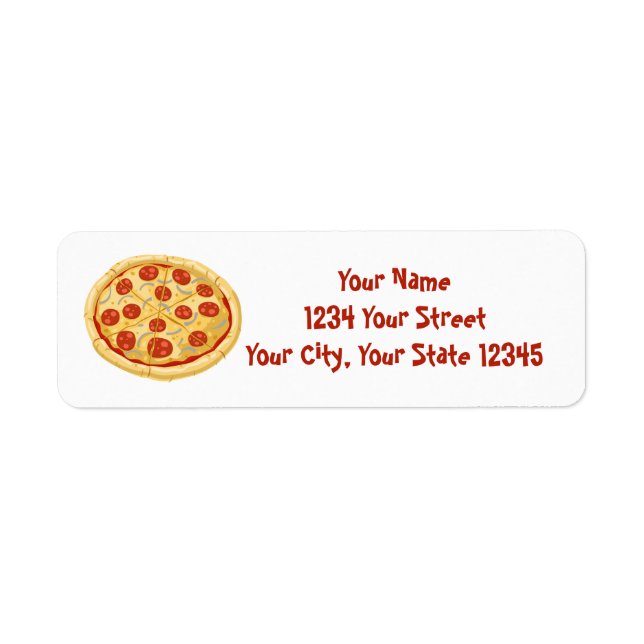 Pizza Address Label (Front)