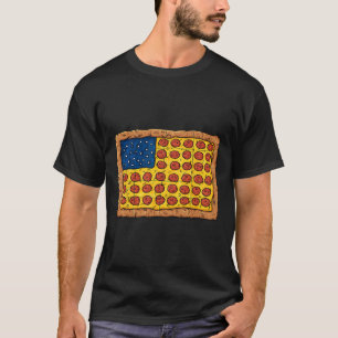 Pizza American Flag 4th Of July Fun Food Boys Girl T-Shirt