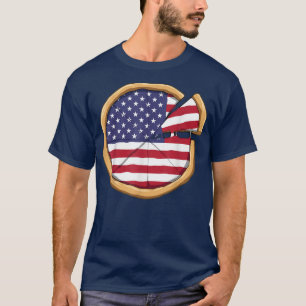 Pizza American Flag Patriotic Pizza Usa Pizza 4th  T-Shirt