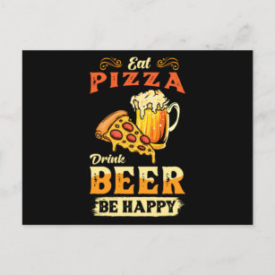 Pizza And Beer Postcard