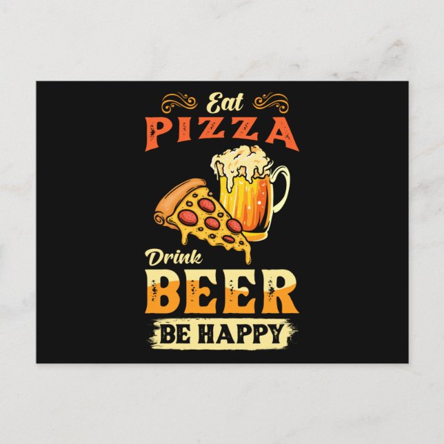 Pizza And Beer Postcard (Front)