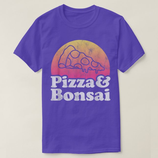 Pizza and Bonsai Tree  T-Shirt (Design Front)
