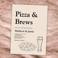 Pizza And Brews Beer Casual Couples Bridal Shower