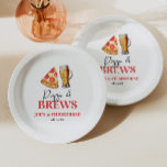 Pizza and Brews Beer Glass Birthday Party Paper Plate<br><div class="desc">This is a Pizza and Brews Beer Glass Birthday Party Paper Plates!</div>