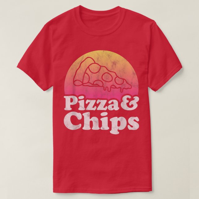 Pizza and Chips  T-Shirt (Design Front)
